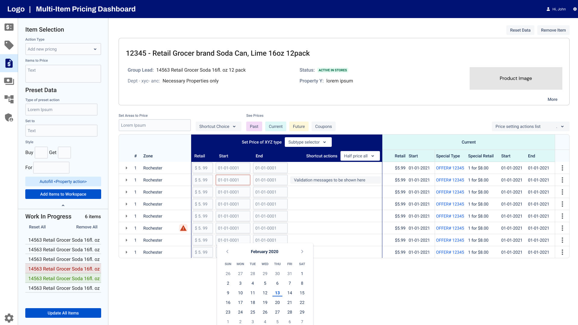 Multi-item-update-dahsboard